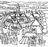 Палаточный военный город. Бивуак Карла V в Германии в окрестностях Лауингена. 1546 г.