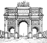 Арка Карусель в Париже (1806 г. Арх. Ш. Персье, П. Фонтен).